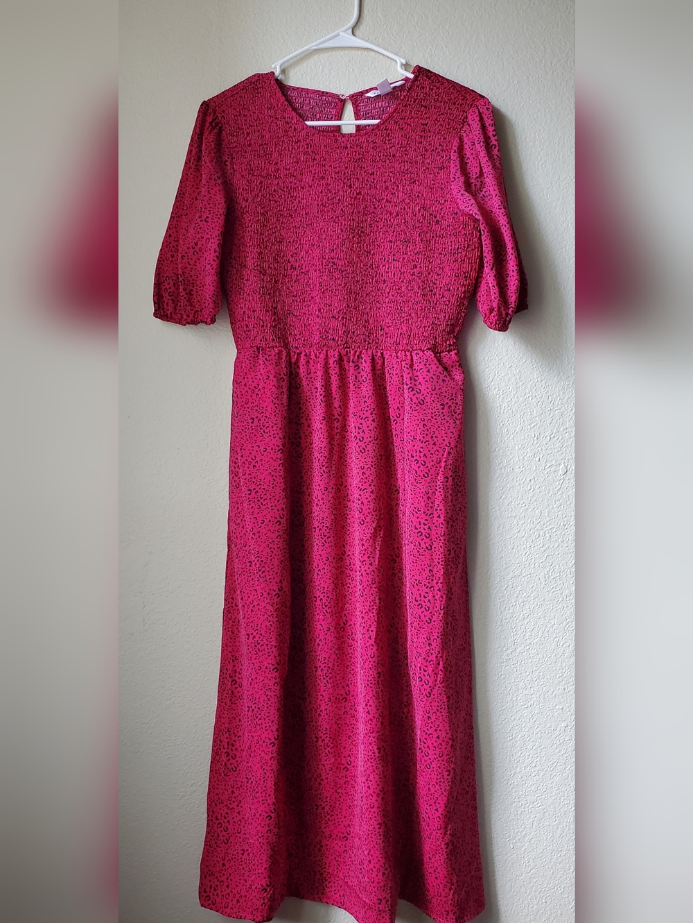POPSUGAR Fuchsia Animal Print Maxi Dress